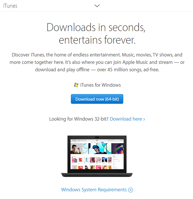 free download itunes windows 10 64 bit