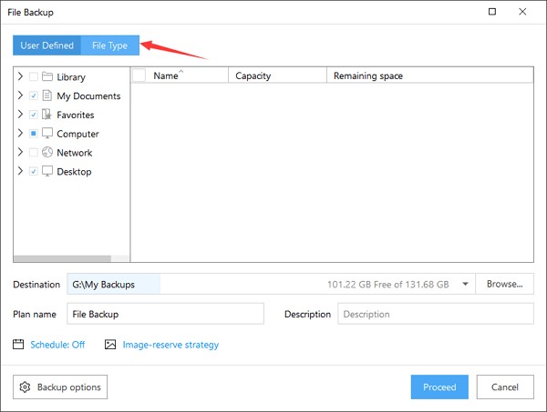 click file backup