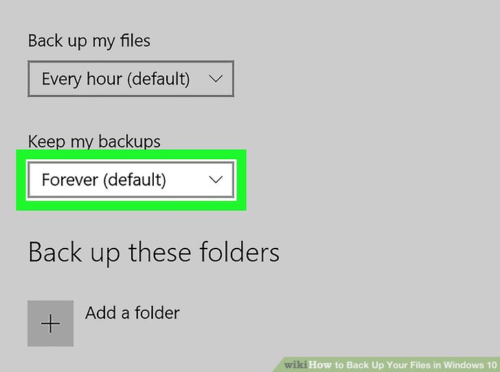 select keep my backup