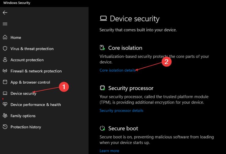 vai alla sicurezza del dispositivo