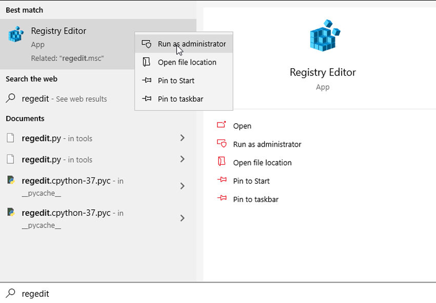 open registry editor