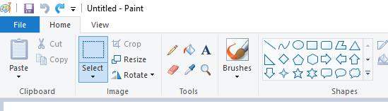 screenshot on windows using paint