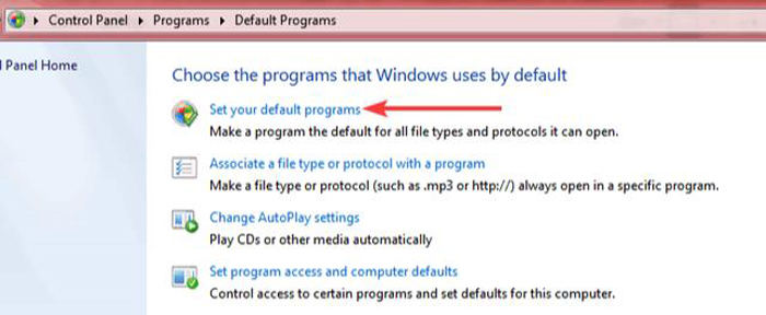 set default windows7