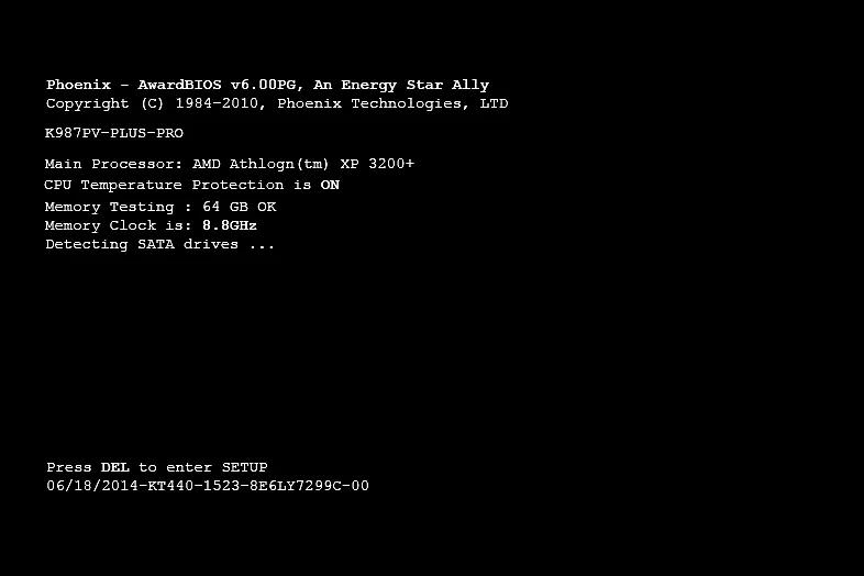 try to reset bios