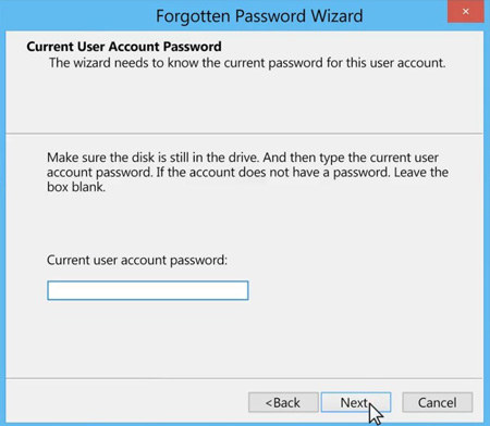 current user account password