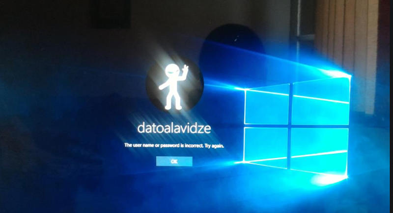 username or password is incorrect