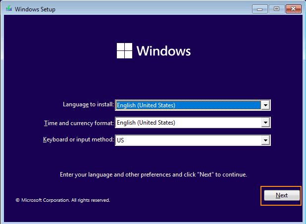 windows setup