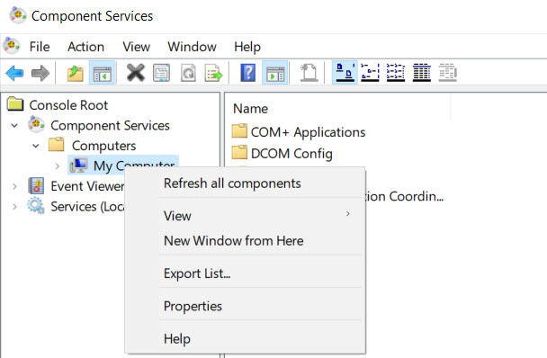 fix the file is corrupted and cannot be opened word in component services