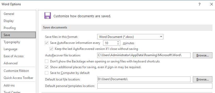 recover word deleted text via autorecover