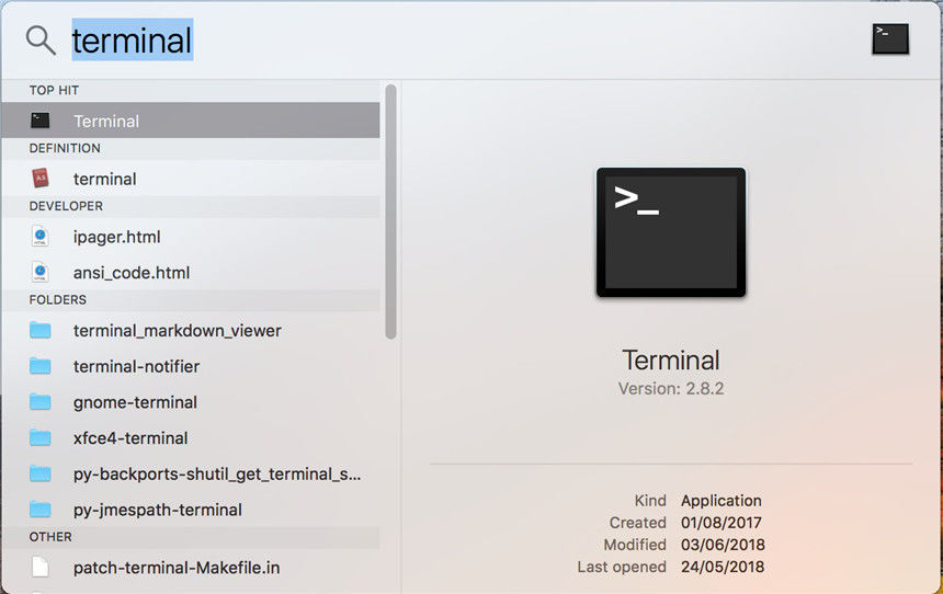 Open Terminal