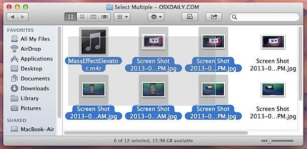 Selecting File Groups With Click Drag Mac