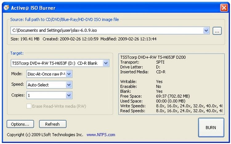 active iso burner
